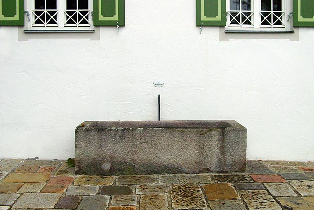 Hoffläche des Gasthauses Alte Post in Pähl